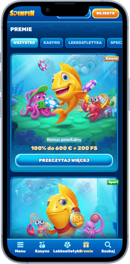 Spinfin Casino Bonusy